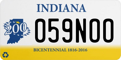 IN license plate 059NOO
