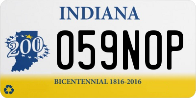IN license plate 059NOP