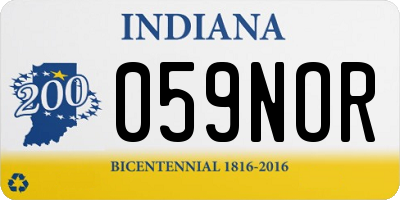 IN license plate 059NOR
