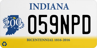 IN license plate 059NPD