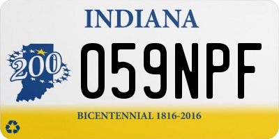 IN license plate 059NPF