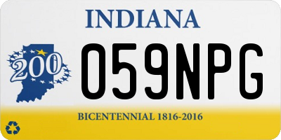 IN license plate 059NPG