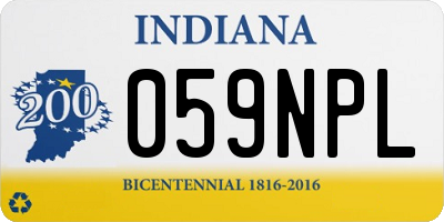 IN license plate 059NPL