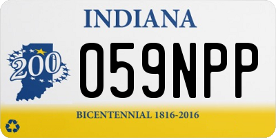 IN license plate 059NPP