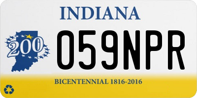 IN license plate 059NPR