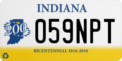 IN license plate 059NPT