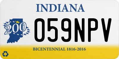 IN license plate 059NPV