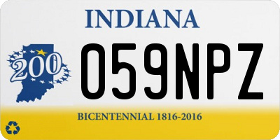 IN license plate 059NPZ