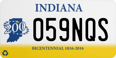 IN license plate 059NQS