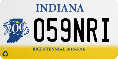 IN license plate 059NRI