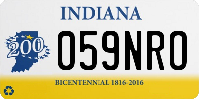 IN license plate 059NRO
