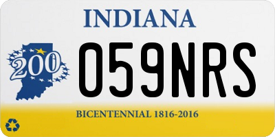 IN license plate 059NRS