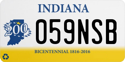 IN license plate 059NSB