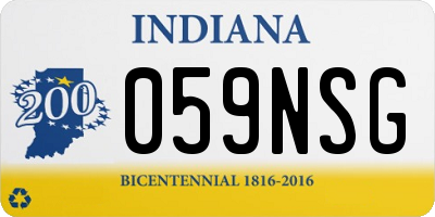 IN license plate 059NSG