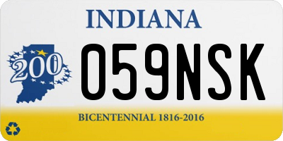 IN license plate 059NSK