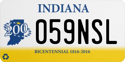 IN license plate 059NSL