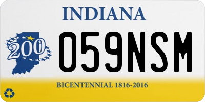 IN license plate 059NSM