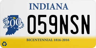IN license plate 059NSN