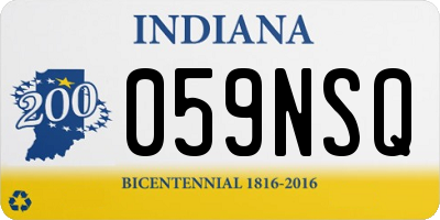 IN license plate 059NSQ