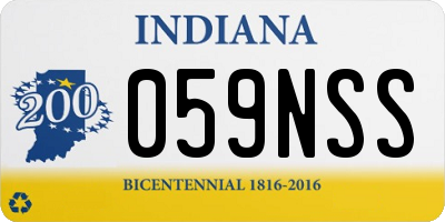 IN license plate 059NSS