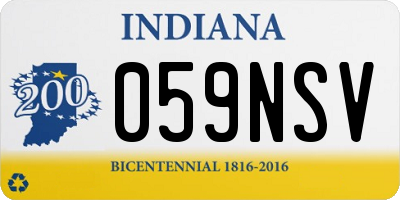 IN license plate 059NSV