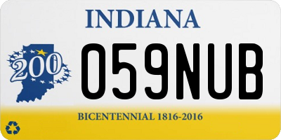 IN license plate 059NUB