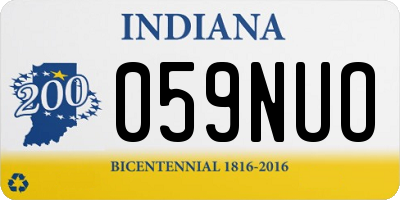 IN license plate 059NUO