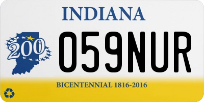 IN license plate 059NUR