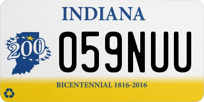 IN license plate 059NUU