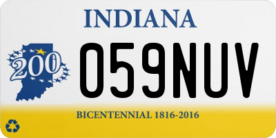 IN license plate 059NUV