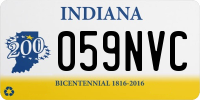 IN license plate 059NVC