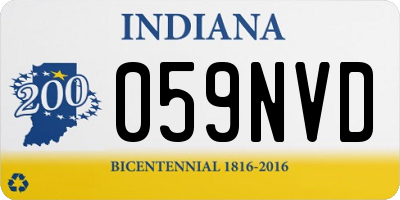 IN license plate 059NVD