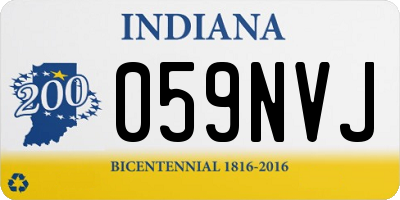 IN license plate 059NVJ