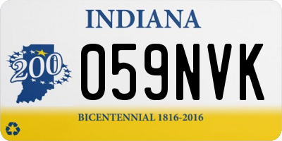 IN license plate 059NVK