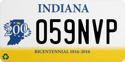 IN license plate 059NVP