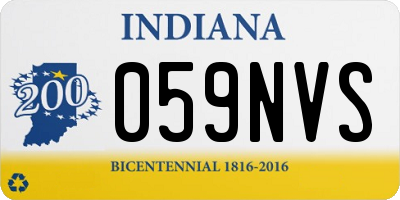IN license plate 059NVS