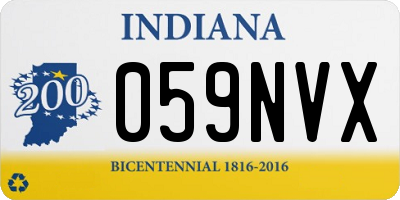 IN license plate 059NVX