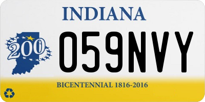 IN license plate 059NVY