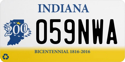 IN license plate 059NWA