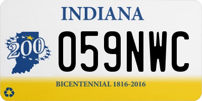 IN license plate 059NWC
