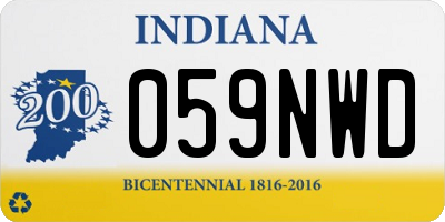IN license plate 059NWD