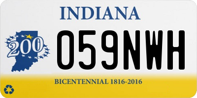 IN license plate 059NWH