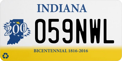 IN license plate 059NWL