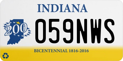 IN license plate 059NWS