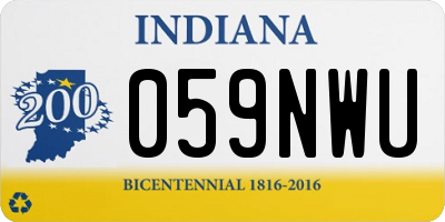 IN license plate 059NWU