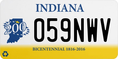 IN license plate 059NWV