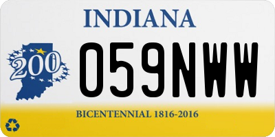IN license plate 059NWW