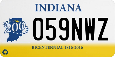 IN license plate 059NWZ
