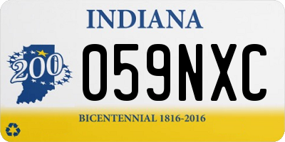 IN license plate 059NXC