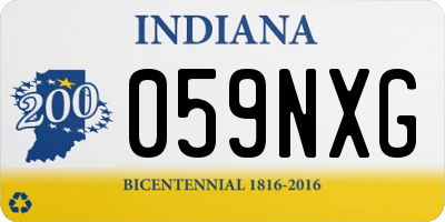 IN license plate 059NXG